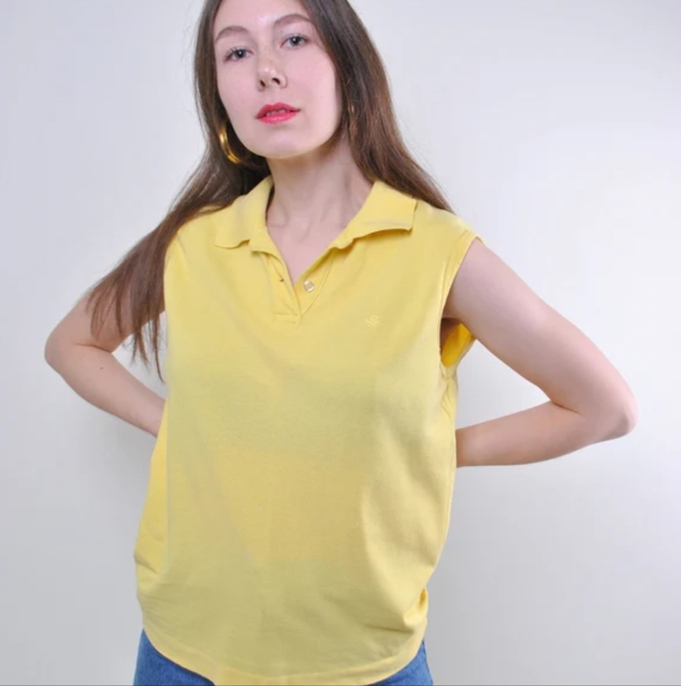 LOFT Yellow Muscle Tee Polo